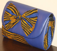Ankara & Leather Clutch/Purse - Nubian Goods