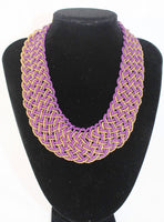 Choker Two Tone Beads Necklace and Earrings 2 PC Set - Nubian Goods