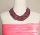 Choker Two Tone Beads Necklace and Earrings 2 PC Set - Nubian Goods