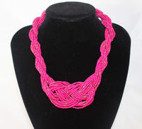 Twisted Beads Necklace and Earrings 2 PC Set - Nubian Goods