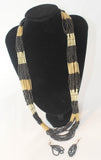 Long MultiStrand Beaded Necklace and Earrings 2 PC Set - Nubian Goods