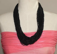 Multi Strand Beads Necklace and Earrings 2 PC Set - Nubian Goods
