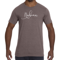 Men's Nubian Slim Fit T-Shirt White Logo - Nubian Goods