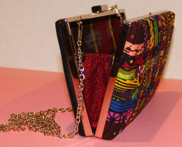 Ankara Hard Case Clutch/Purse