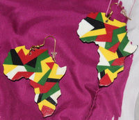 Earrings - Africa Map Colors - Nubian Goods