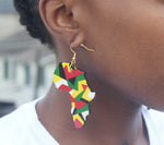 Earrings - Africa Map Colors - Nubian Goods