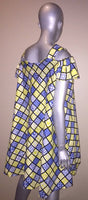 Ladies Ankara off shoulder dress - Nubian Goods
