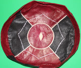 Leather Indoor Circular Area Rug and 3 Cushions Set - Nubian Goods