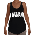 Ladies Black Nubian Racerback Tee - Nubian Goods
