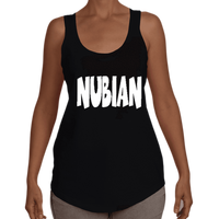 Ladies Black Nubian Racerback Tee - Nubian Goods